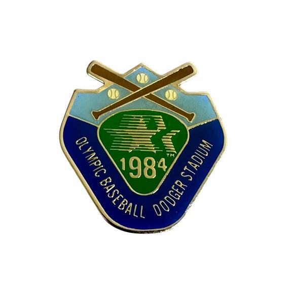 Unocal 76 Other - Unocal 76 1984 Olympic Baseball Dodger Stadium Lapel Hat Pin Dated 1987 Vintage